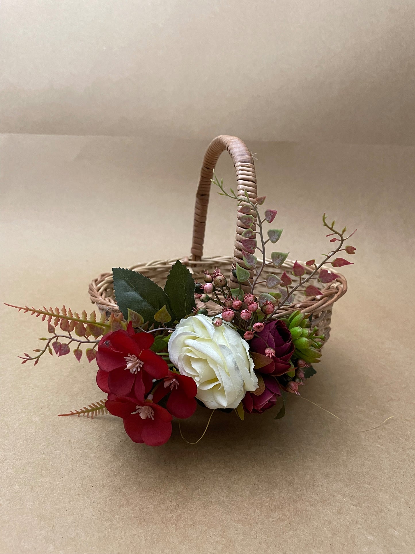 Pastel Grace Floral Basket