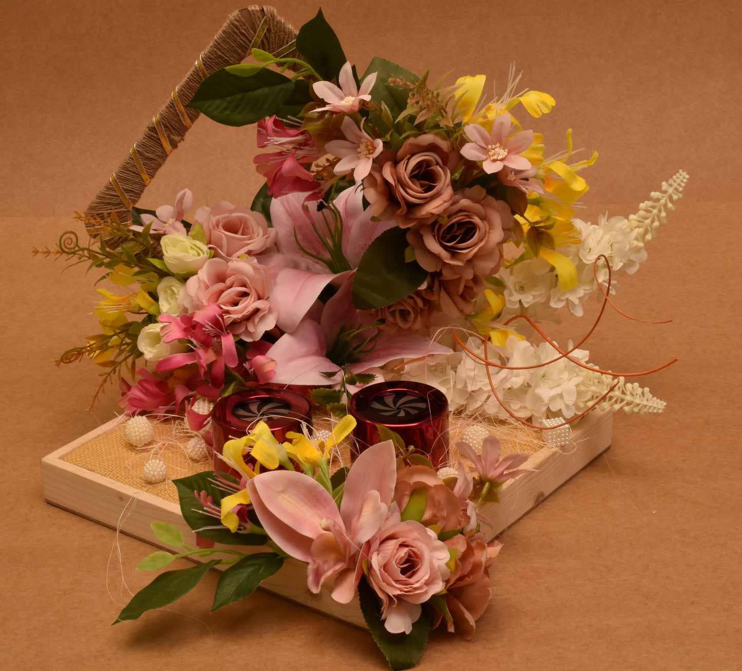 Rustic Floral Ring Platter