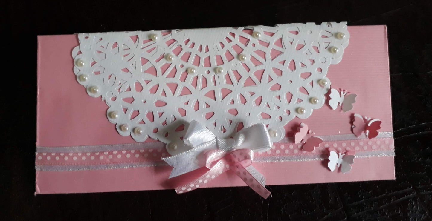 Pink Dolly & Butterfly Envelope