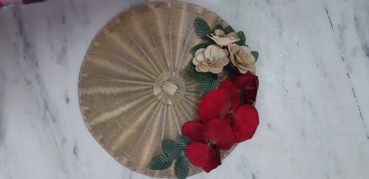 Woven Gold Sunburst Platter