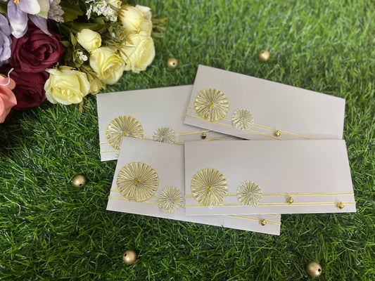 Silver-Grey & Gold Disc Envelope