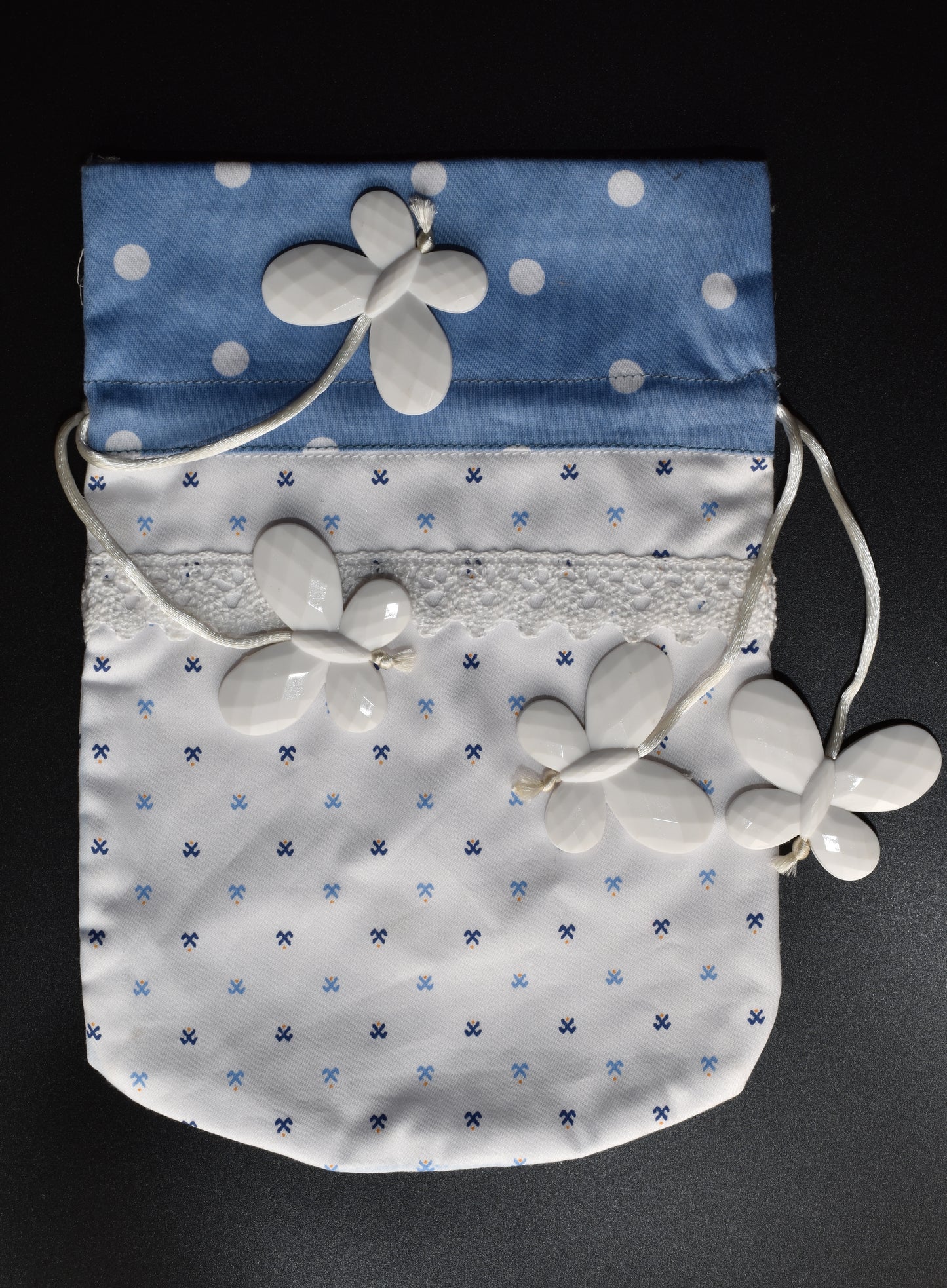 Blue Polka Dots Potli
