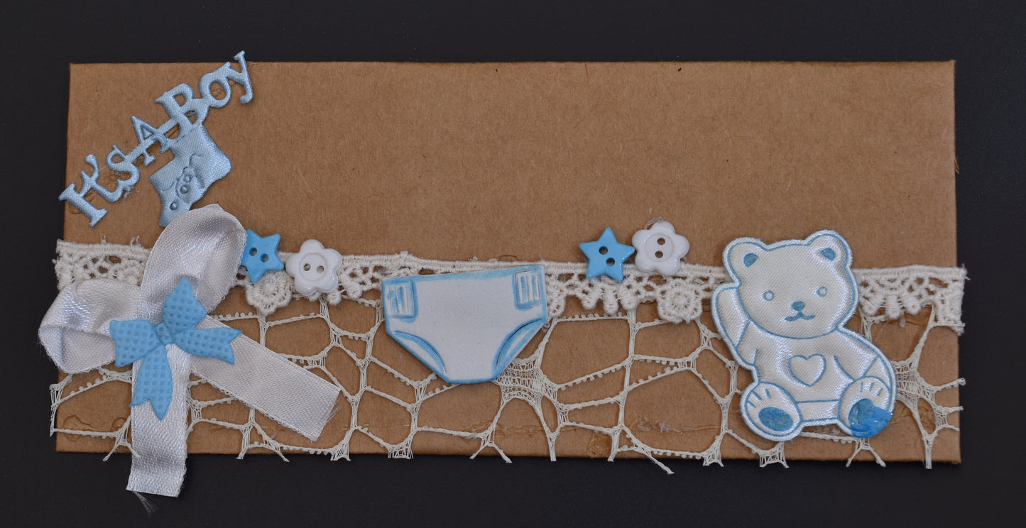 Brown Pram Boy Envelope