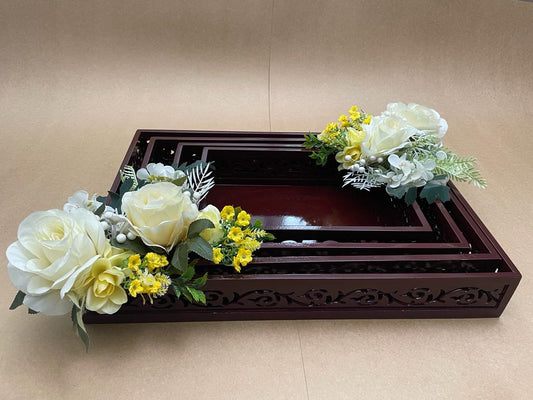 The Tiered Mahogany Tray Set