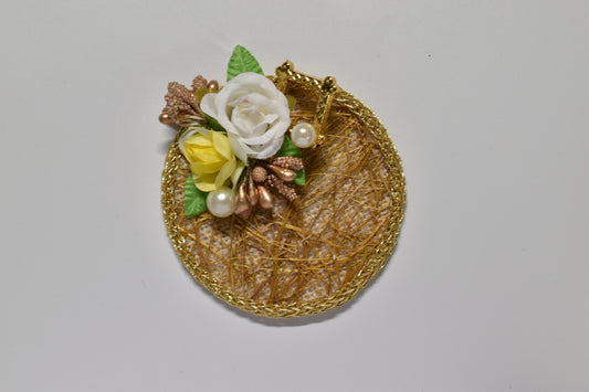 Pastel With White Flower Coin Platter