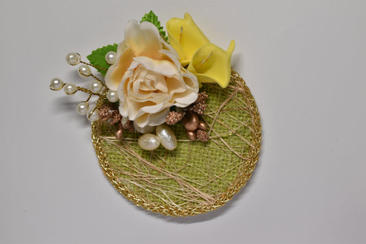 Cream Rose Coin Platter