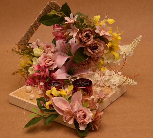 Rustic Floral Ring Platter