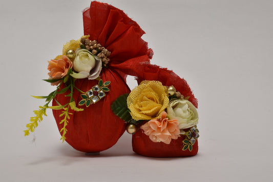 Red & Gold Gut Nariyal Set