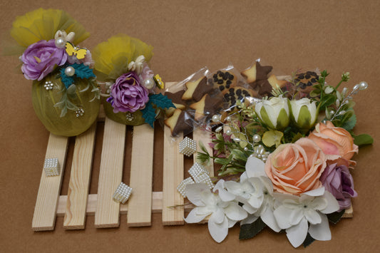 Yellow Gut Nariyal Rakhi Platter