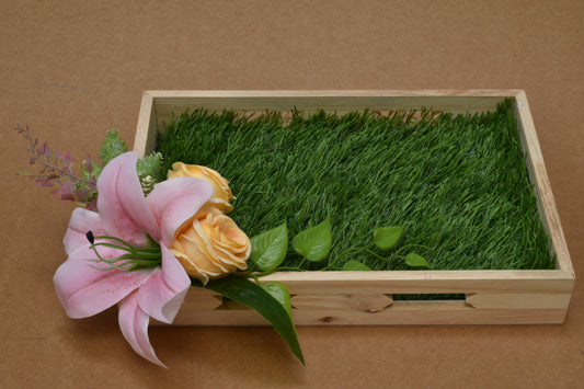 Pink Lily & Peach Rose Trays