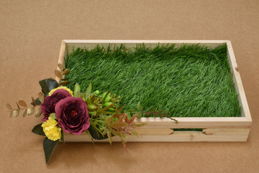 Burgundy & Gold Tray