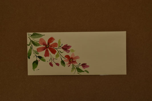 Watercolor Corner Floral Envelope