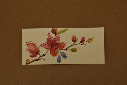 Watercolor Cherry Blossom Envelope