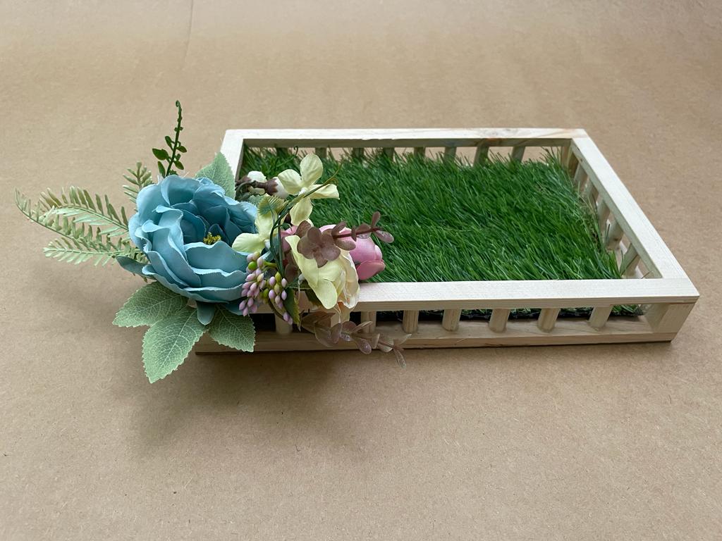 The Teal & Pastel Bloom Tray