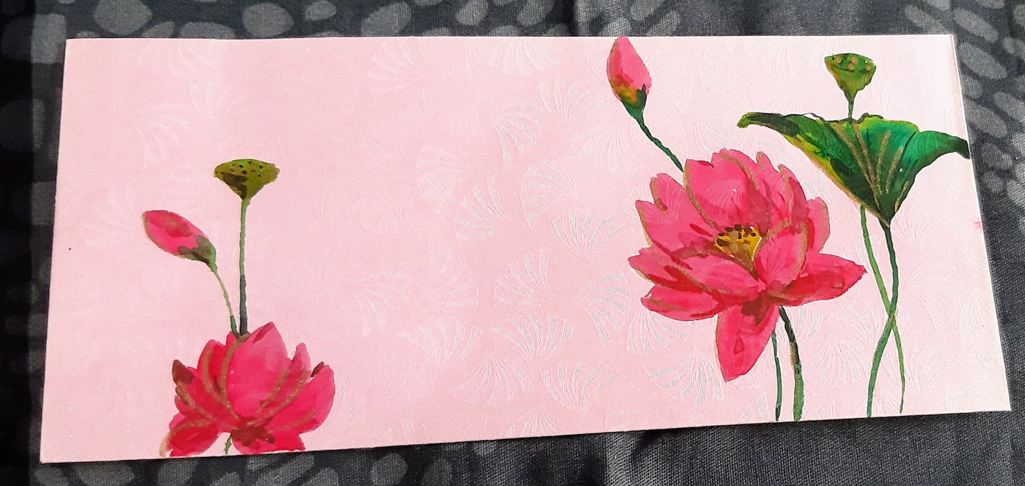 Vibrant Pink Lotus Envelope