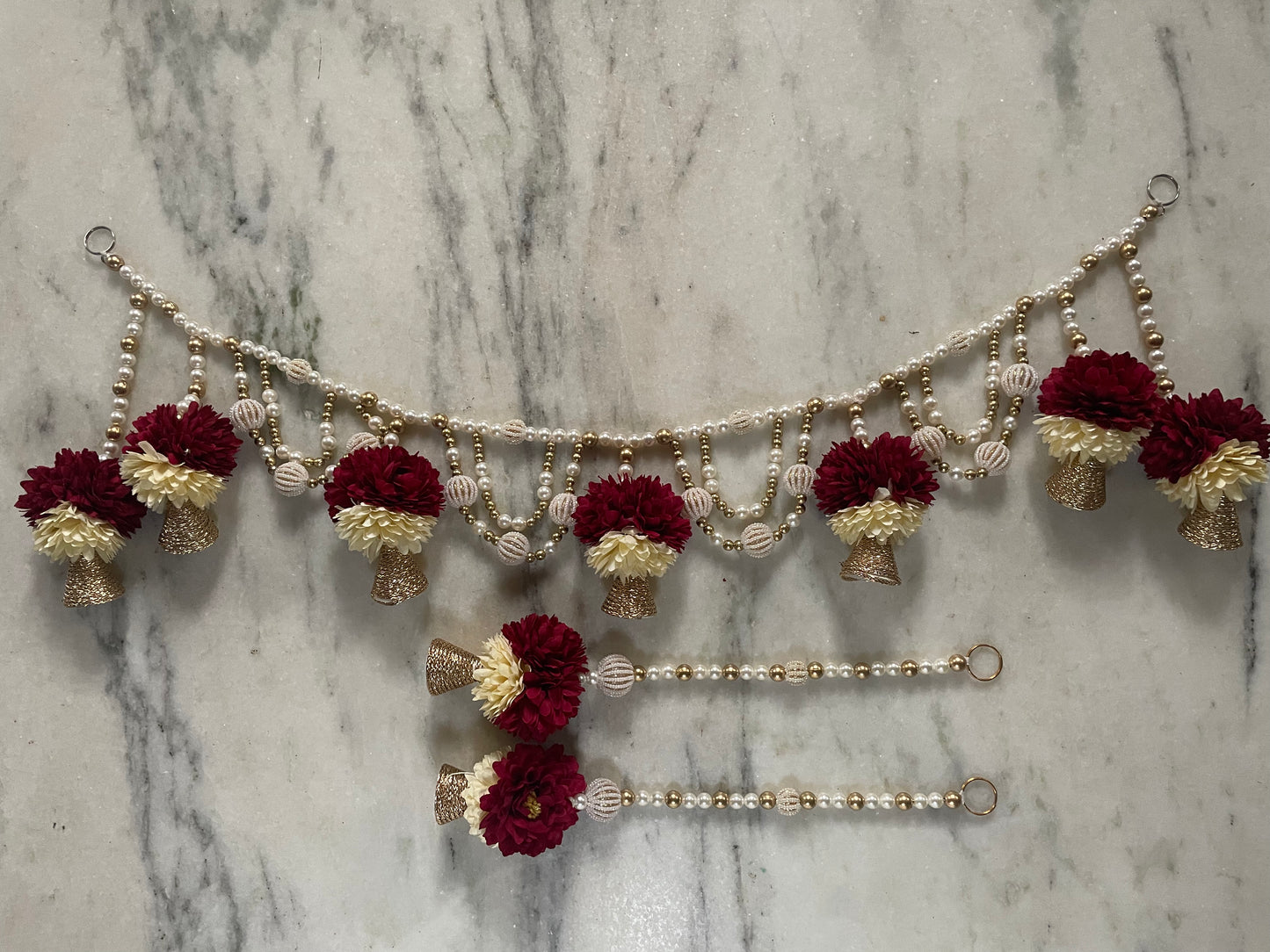 Red & Light Yellow Pearl Toran