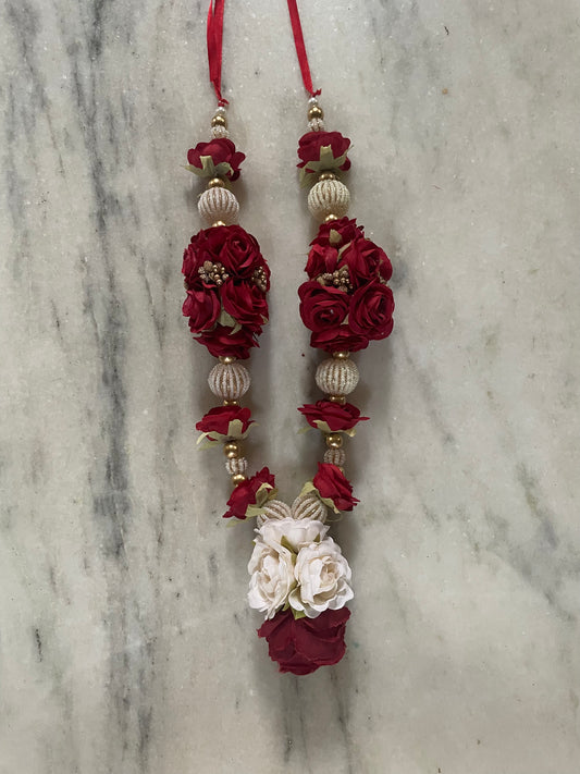 Red-White Festive Mala
