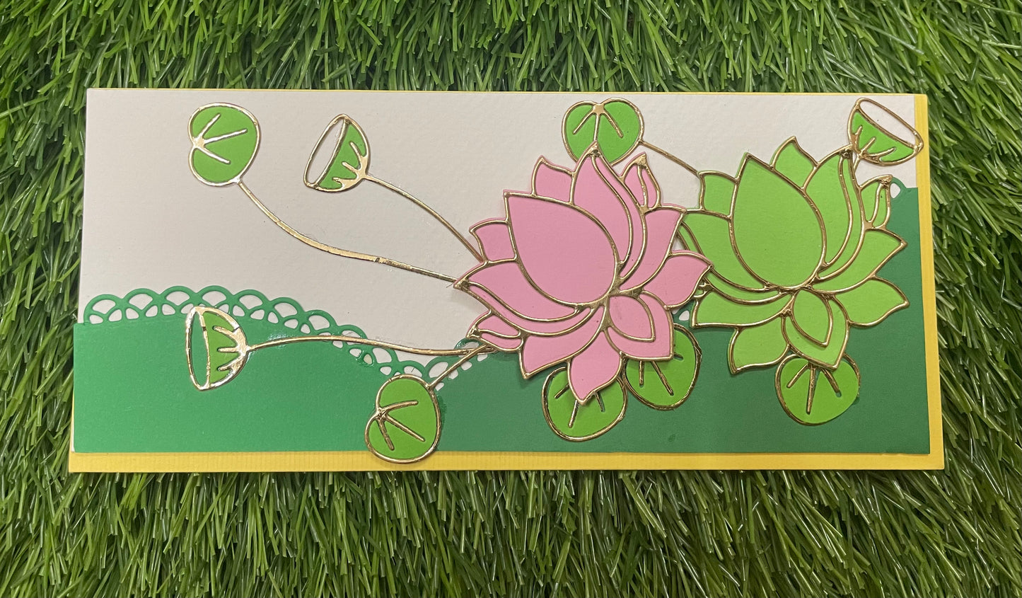 Gold-Lined Lotus Pond Envelope