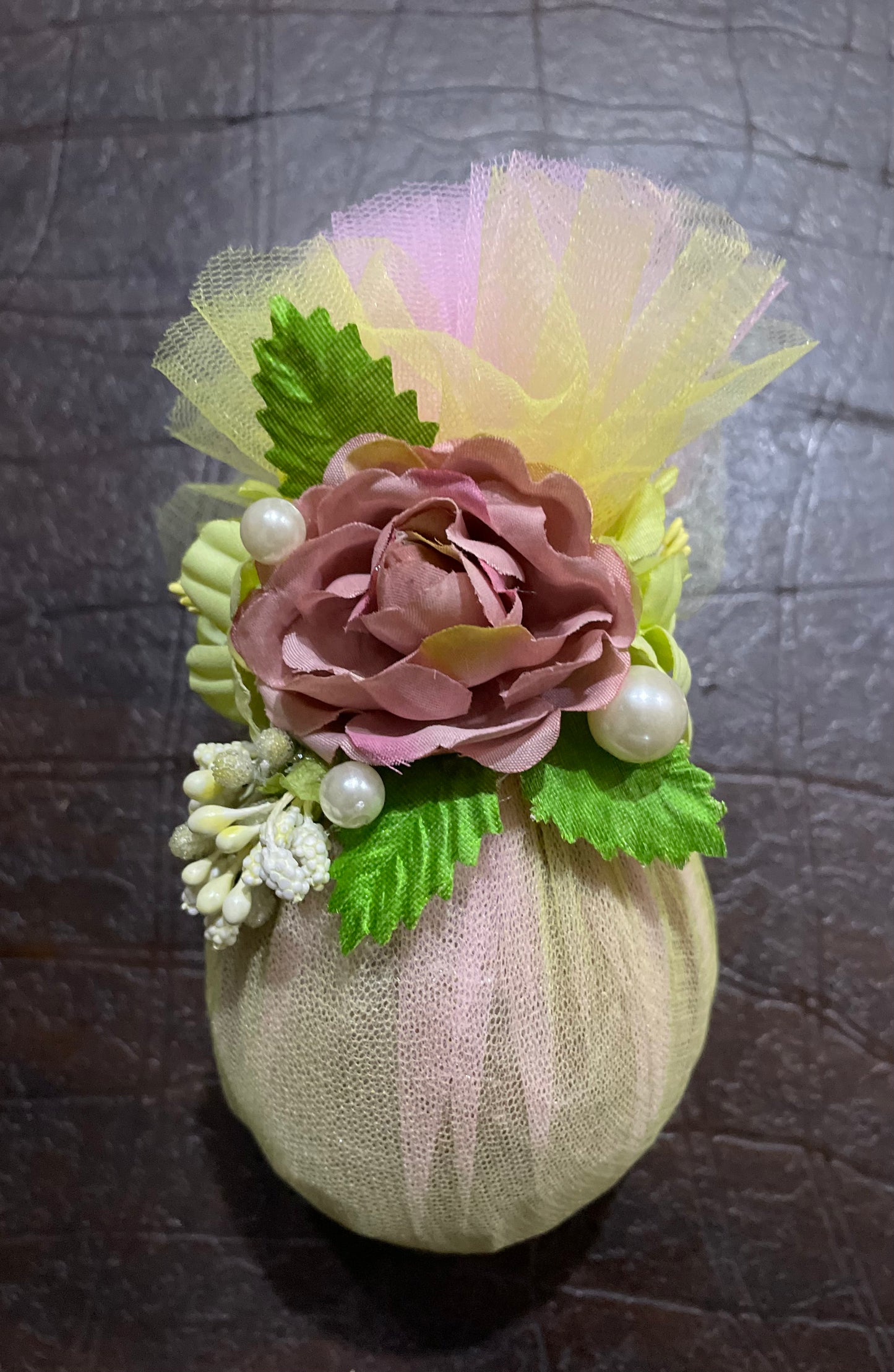 Pastel Yellow Rose Pouch