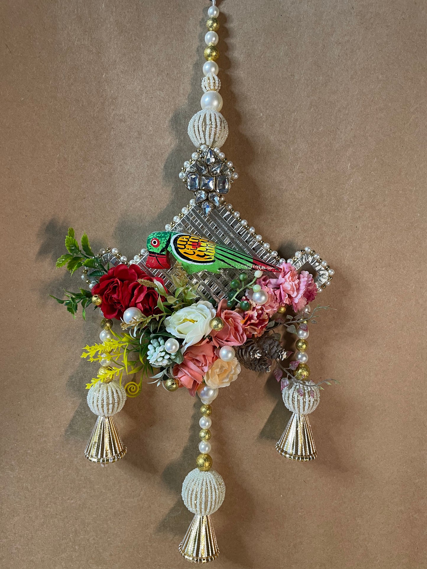 Traditional Floral Parrot Hangings