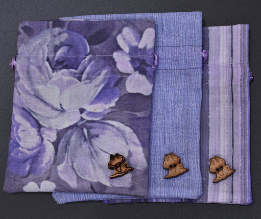 Purple Cookie Pattern Potli