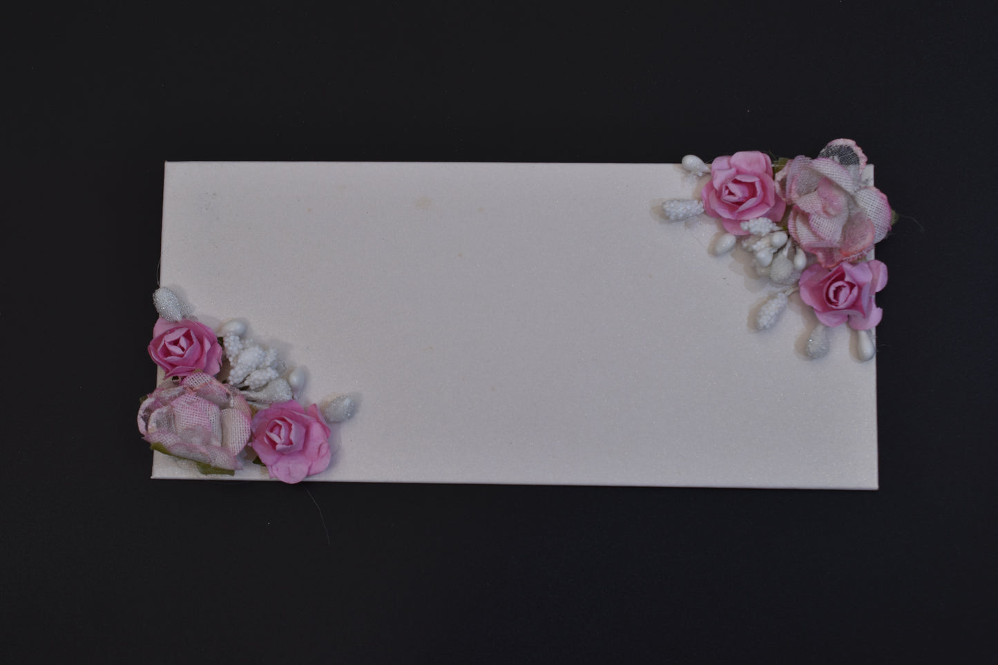 Shimmering White & Pink Envelope