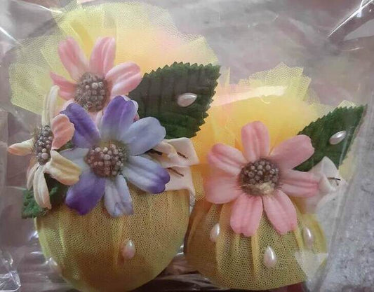 Bright Yellow Triple Flower Set